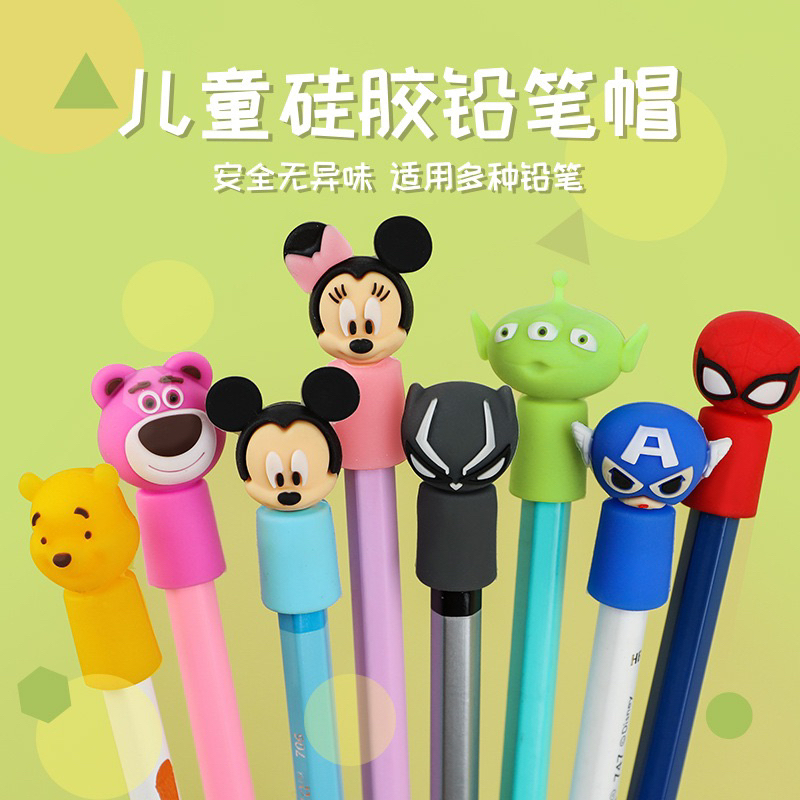 Cover Pensil Silikon Mickey Minnie / Tutup silikon pensil Spiderman