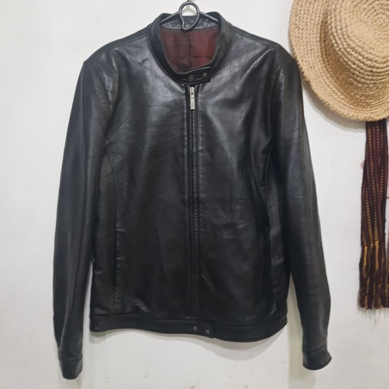 

jaket kulit asli wanita branded by MK second model casual, Michael kors