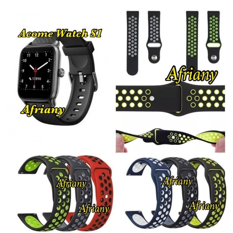 Tali Jam Strap Acome Watch S1 / Acome Watch S1 Plus / Acome Watch C1 - Nike Rubber Silikon Sporty