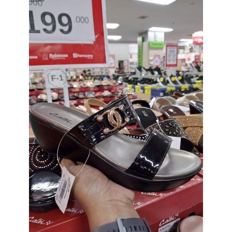 Calbi sandal wedges wanita promo termurah ORI 100%