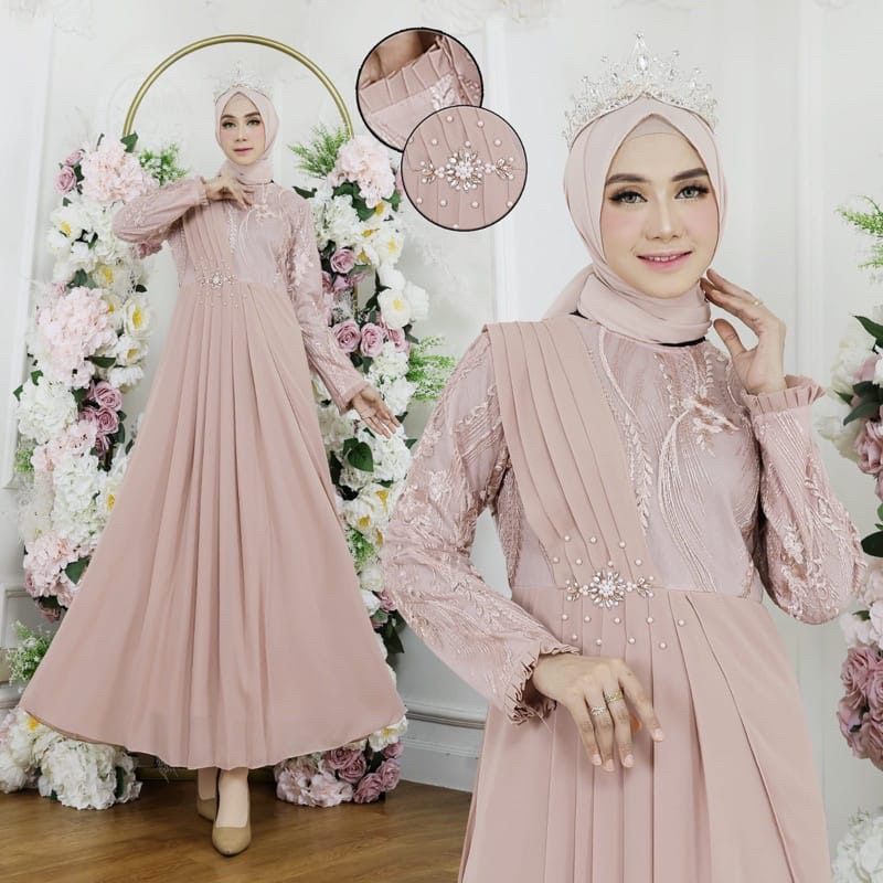 Gamis Salendang Payet / Gamis Modern / Gamis Kebaya Bridesmaid