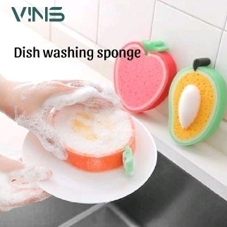 Spons cuci piring motif buah / bath sponge