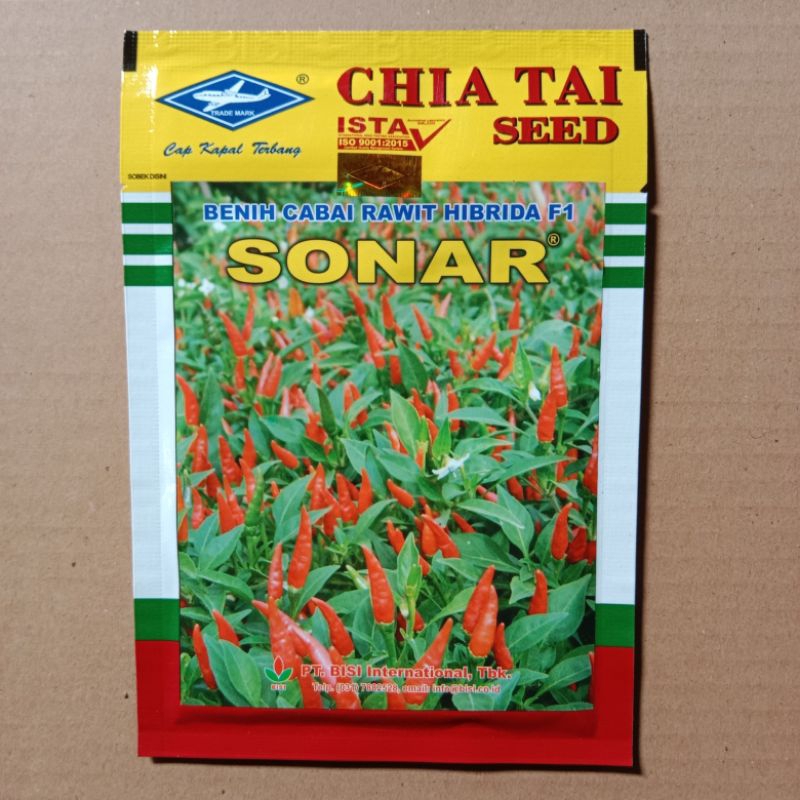Benih Bibit Cabai Cabe Rawit Hibrida F1 SONAR. Netto 10gr