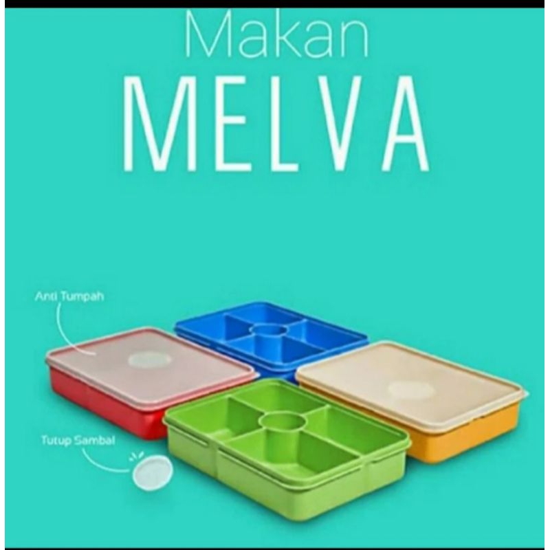 Kotak Makan Melva Sekat 5 / Kotak Catering / Tempat Makan /Kotak Bekal