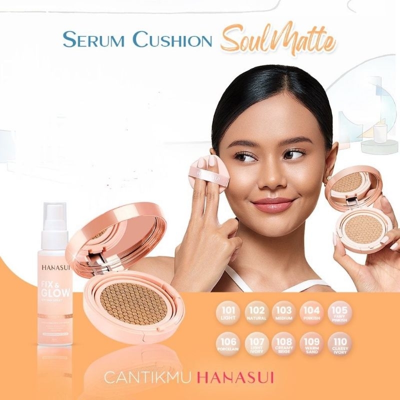 ❤Miss.Vinka❤ Hanasui Serum Cushion x Soulmatte | Foundation Flawless Non-cracking Matte Finish