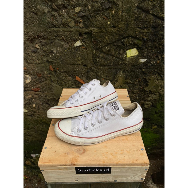 Converse ctas ox white leather