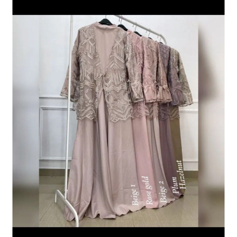 Gamis satin Roberto Cavalli Dress pesta Luna terbaru