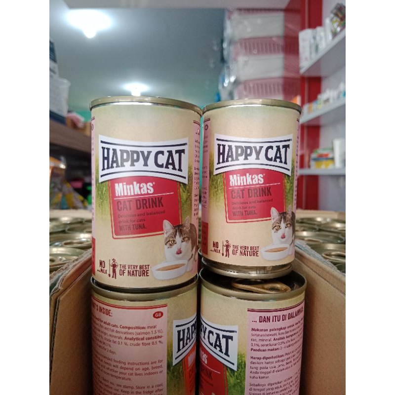 Happy Cat Minkas Drink Kaleng 140gr Makanan Kucing Wetfood Drink 140gr All Varian