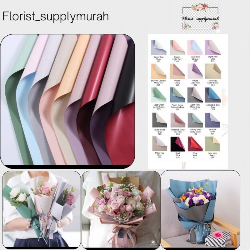 

(FSM) KERTAS BI COLOR CELLOPHANE PASTEL BI COLOR FLOWER WRAPPING 2 WARNA TERMURAH