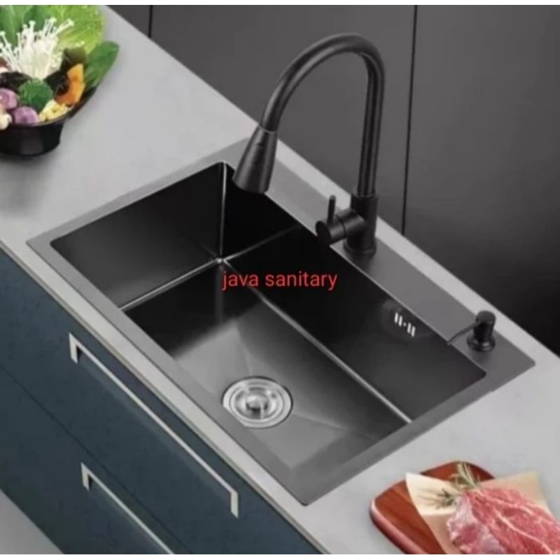 Jual Paket Komplit Kitchen Sink Jkm Hitam Bak Cuci Piring Black Shopee Indonesia