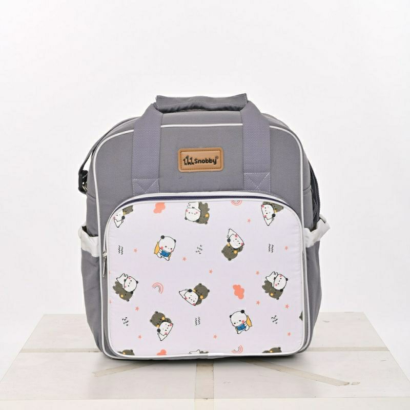 Snobby tas ransel bayi medium saku print bearly series SBT 7374
