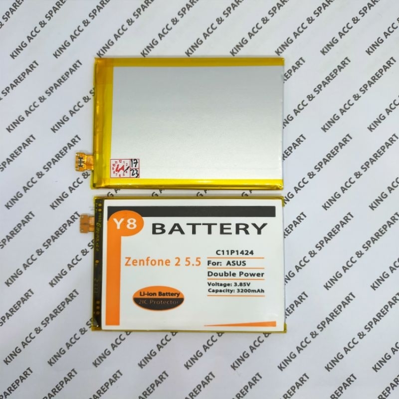 BATT BATTERY BATERE BATERAI BATRE ASUS ZENFONE 2 5.5 Z00AD Z008D ZE551ML ZE550ML Y8 DOUBLE POWER