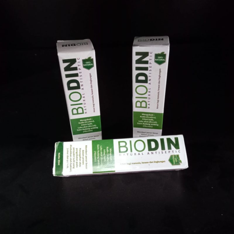 BIODIN spray 20 ml obat luka jamur borok demodex scabies kucing anjing kelinci