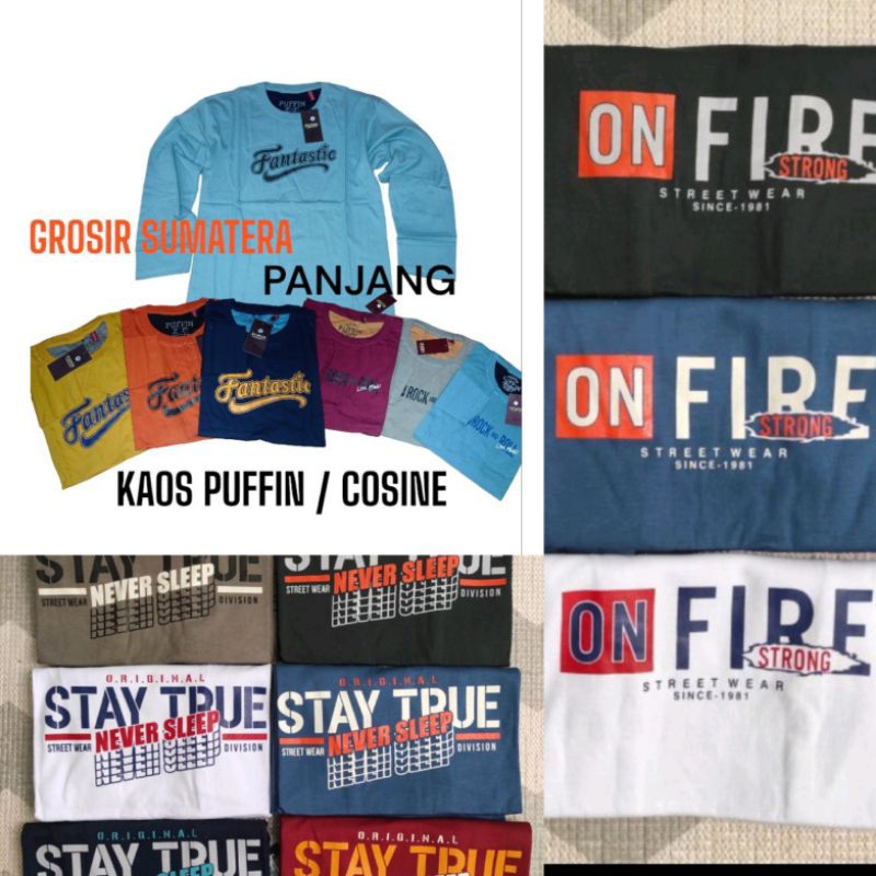KAOS PRIA / KAOS OBLONG PRIA / KAOS HARIAN / KAOS PUFFIN / KAOS COSINE / KAOS COWOK /#ACEH #MEDAN # 
