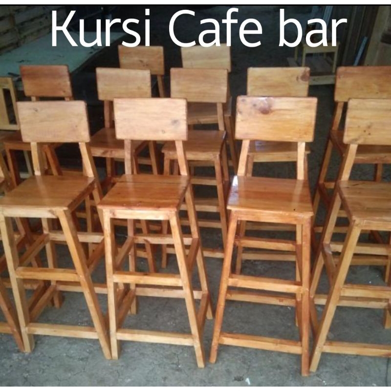 Kursi kayu bar / Bangku Cafe bar / Tinggi 80cm