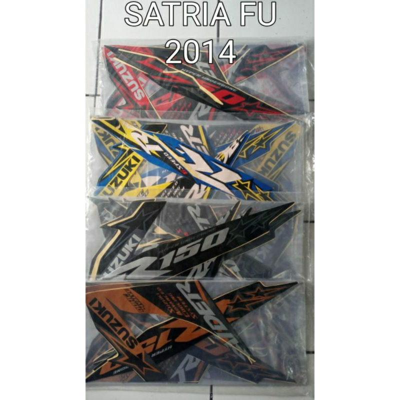 Stiker motor /standar ori Suzuki Satria FU 2014 facelift stiker satria fu full body