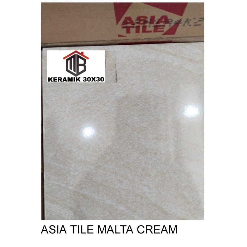 Keramik lantai 30x30 Asia tile Malta cream kw3