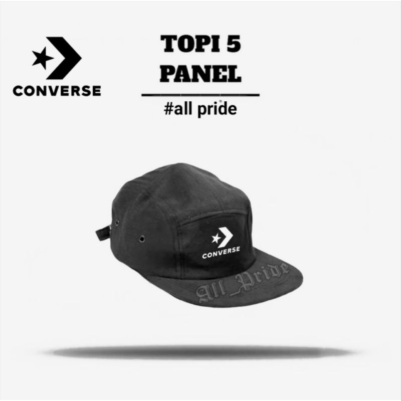 Topi 5 Panel Premium/Five Panel Snapback Hats Distro Pria Wanita Casual CONVERSE