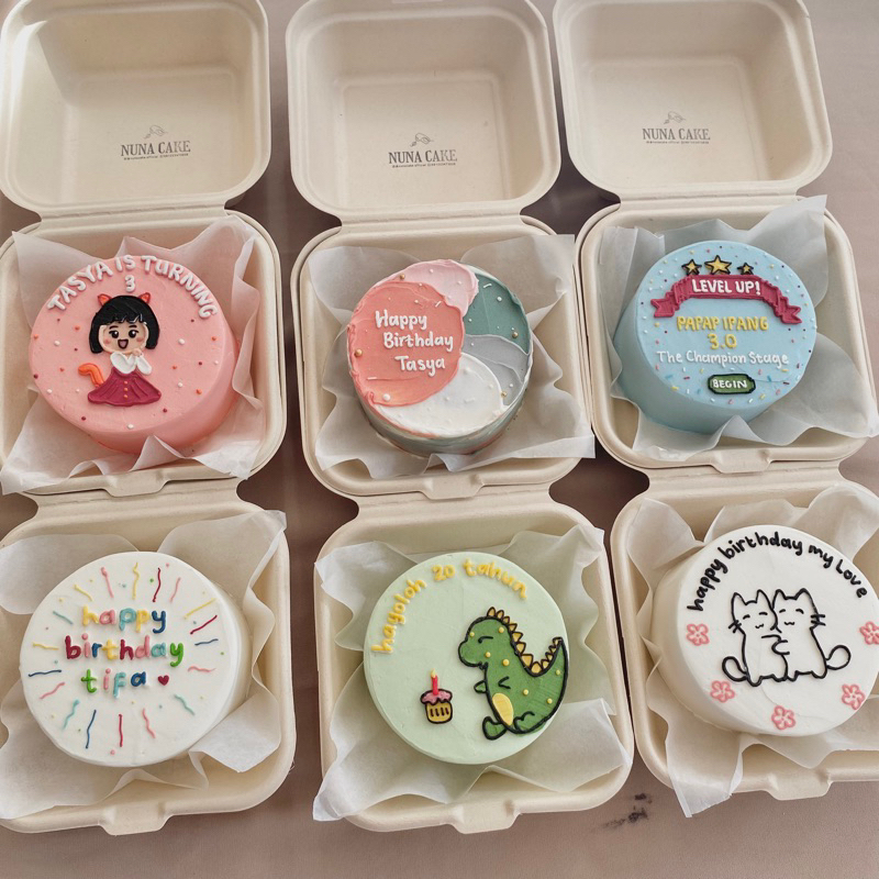 

Korean Bento Cake Diameter 10 cm BEBAS DESAIN APA AJA PO 1-7 hari