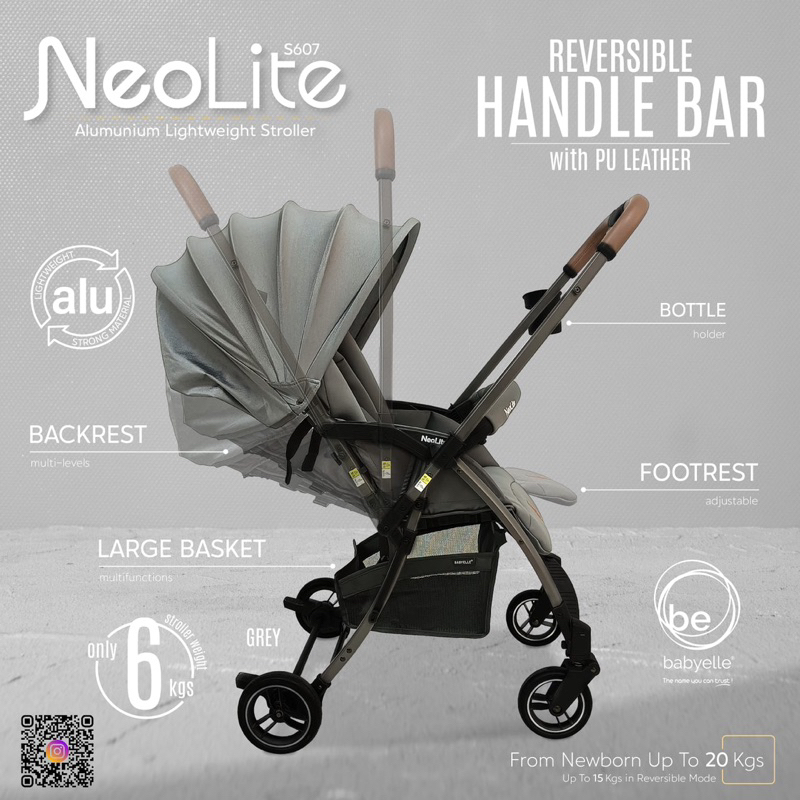 Makassar - Stroller BabyElle S 607 Neolite Reversible / Kereta Dorong Bayi Baby Elle