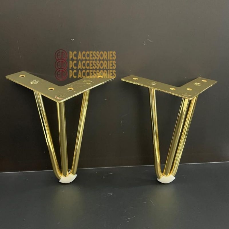 Kaki Sofa Tusuk Gold 15cm / Kaki Sofa Stainless / Kaki Sofa Emas Tusuk