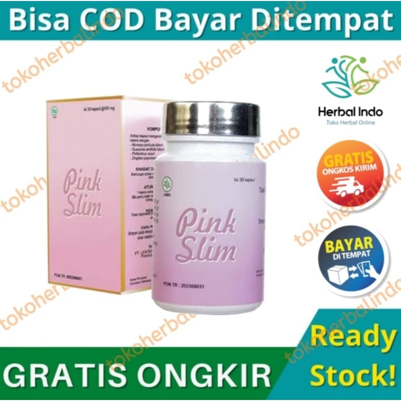 Pink Slim Original Slimming Herbal Pelangsing Tubuh Penurun Berat Badan Ampuh, Obat Diet BPOM | Obat