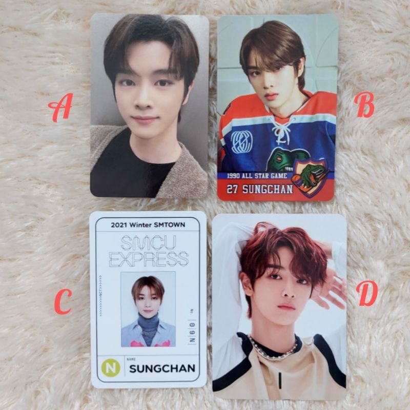 NCT SUNGCHAN PHOTOCARD PC 90S LOVE SMCU PASS CARD MY ARTIST DIY SANRIO
