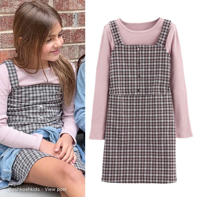 PHI165 Setelan Overall  Rok Anak Perempuan Oshkosh