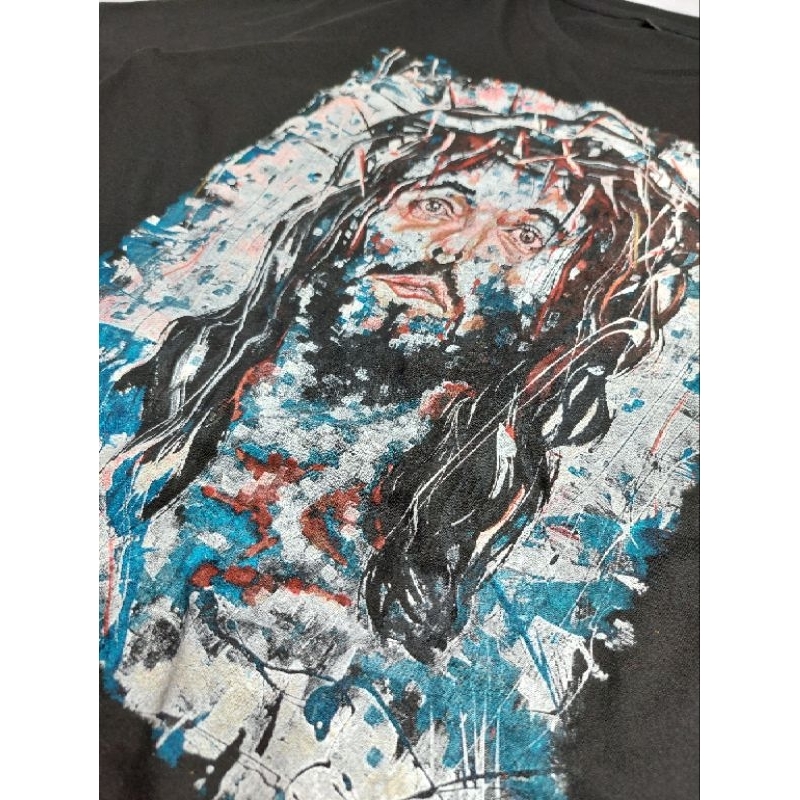 Kaos Pria Hitam Abstrak Bluish | FUGENT