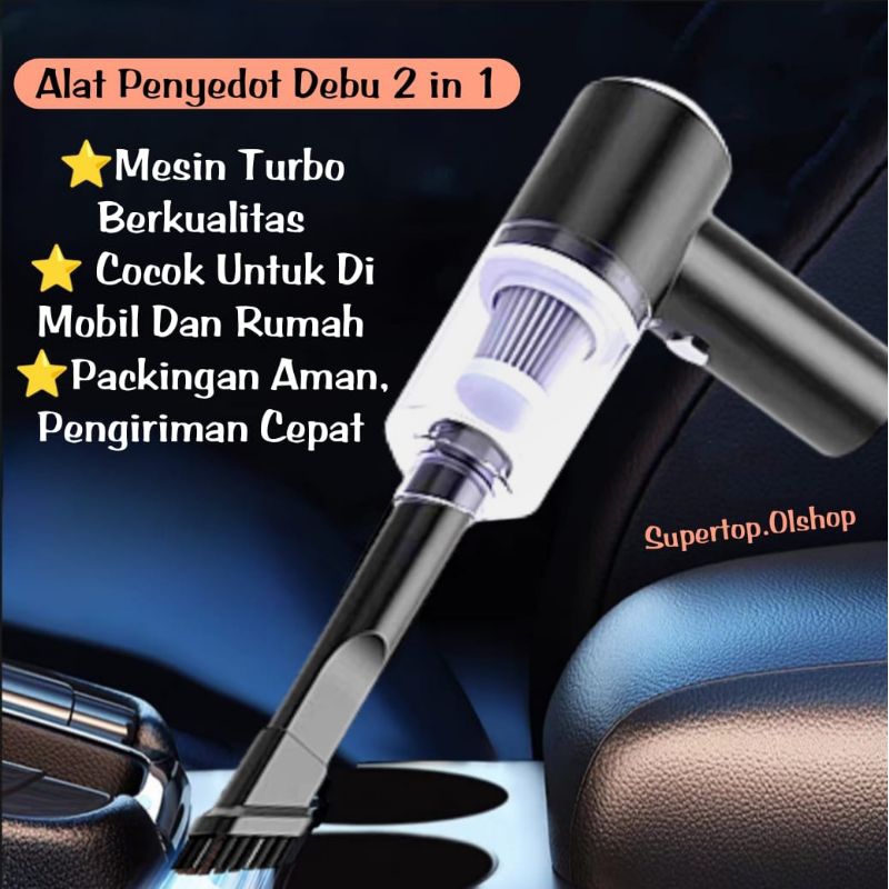 Penyedot Debu Rumah Tangga Mobil Portabel Pengisian USB⭐ Supertop.olshop⭐