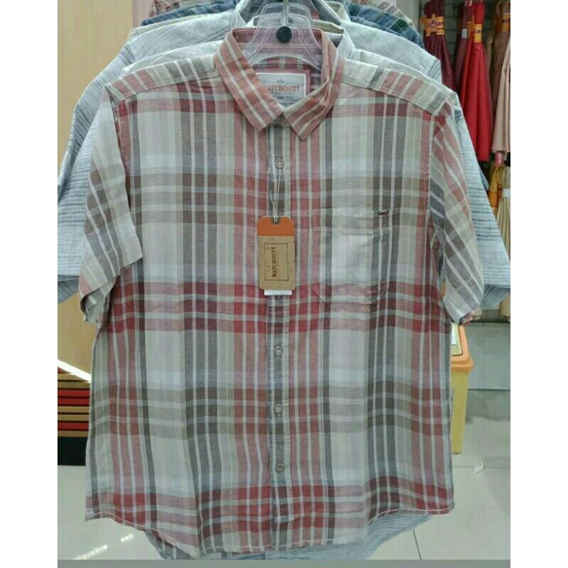 watchout kemeja lengan pendek pria