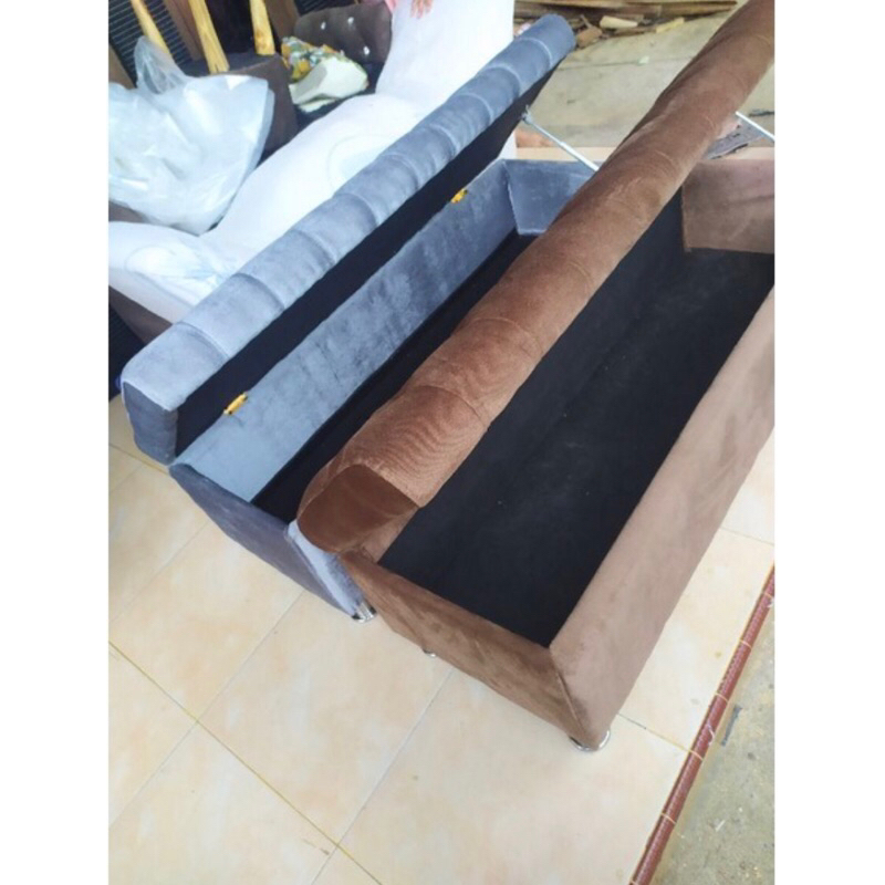 SOFA BENCH STORAGE BOX BISA BUAT SIMPAN BARANG BISA DUDUKIN 100kilo berat tahan