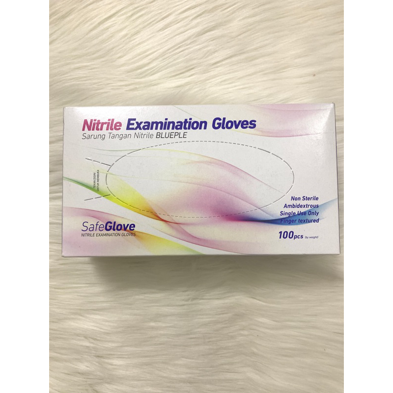 Safe Glove Nitrile Examination Gloves Isi 100pcs