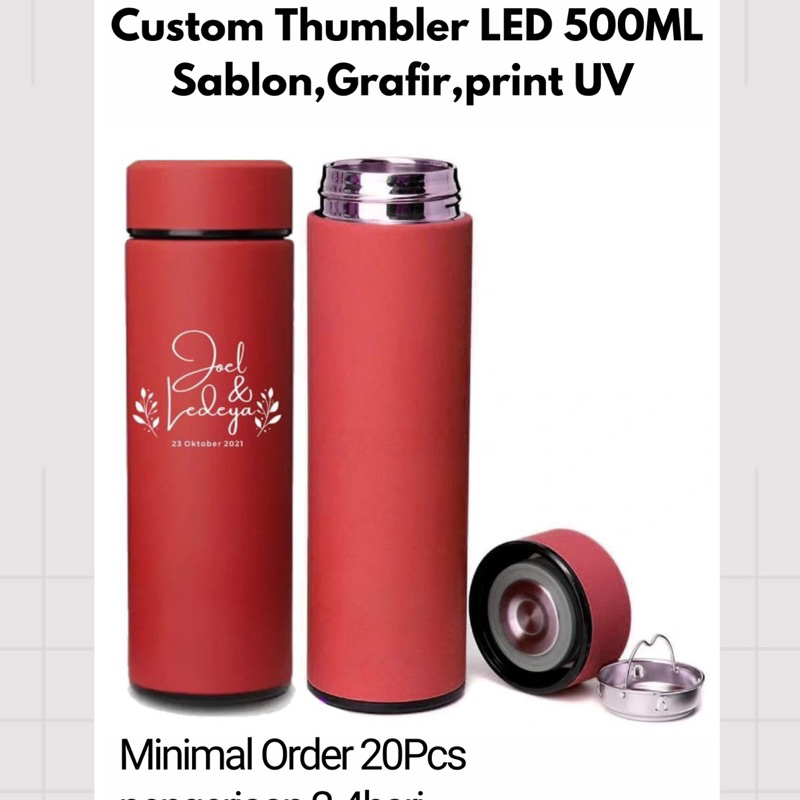 Termos suhu termos Led stainless 500ml