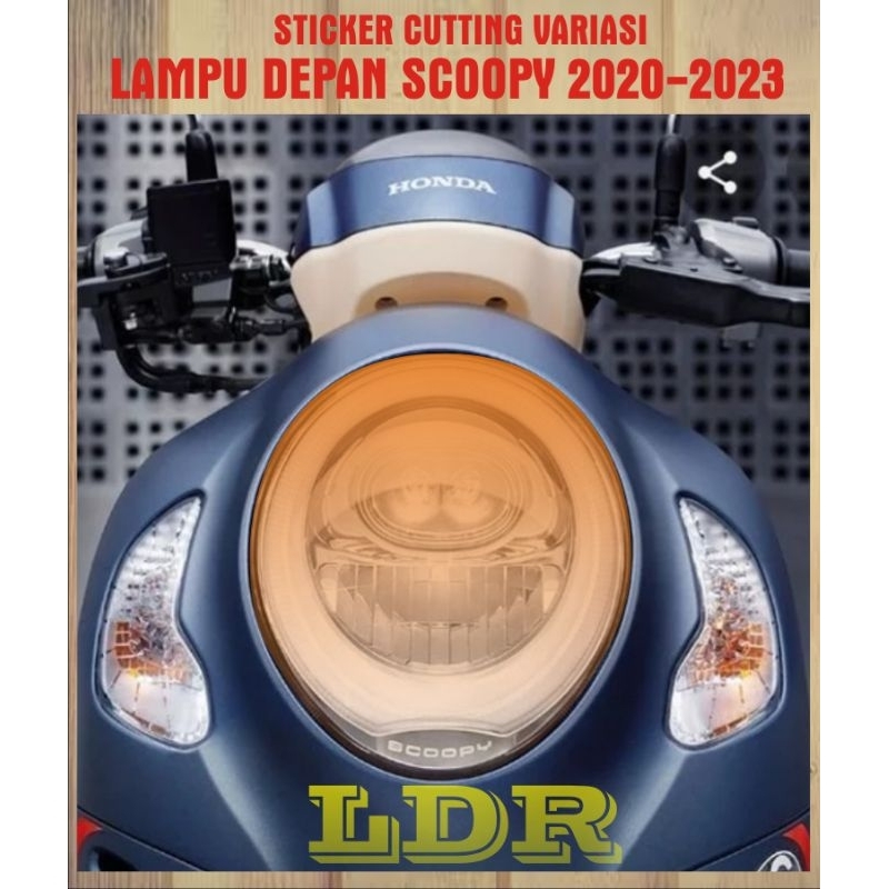 stiker variasi lampu depan scoopy 2020-2023