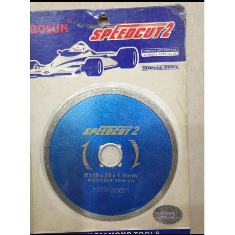 Diamond wheel 4inch basah SPEEDCUT mata grinda 4" potong basah BOSUN