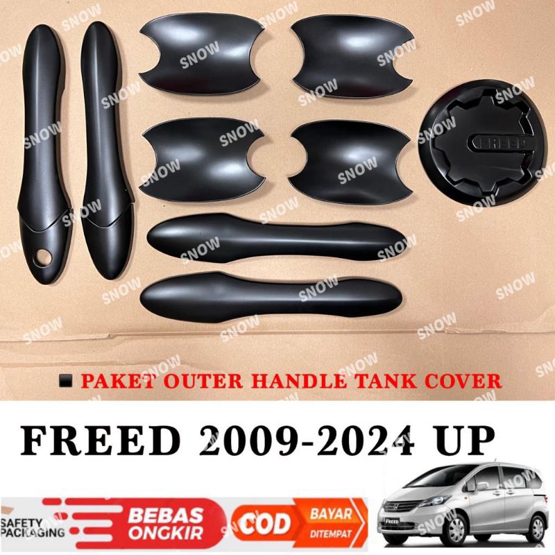 Paket Outer Handle Tank Cover Freed 2009 2012 2022 2023 Hitam Dop