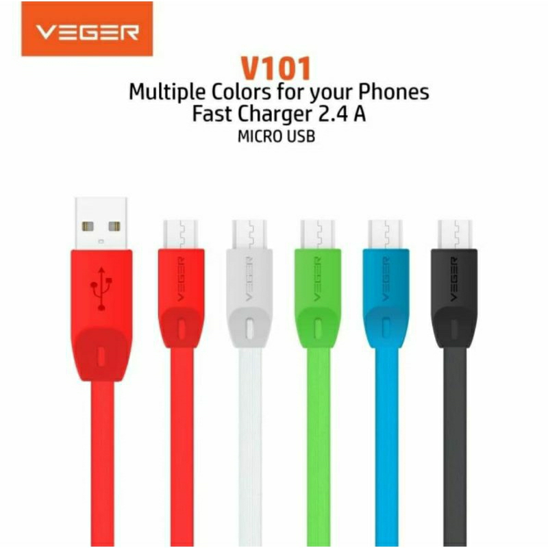 [COD] KABEL DATA VEGER MICRO USB V101 2.4A MIKRO USB VEGER