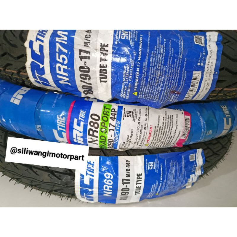 Ban Motor Tube Type (NON TUBLES) 80/90-17 IRC NR57M NR80 NR73 & NR69 Ban Motor ring 17 Ban Luar