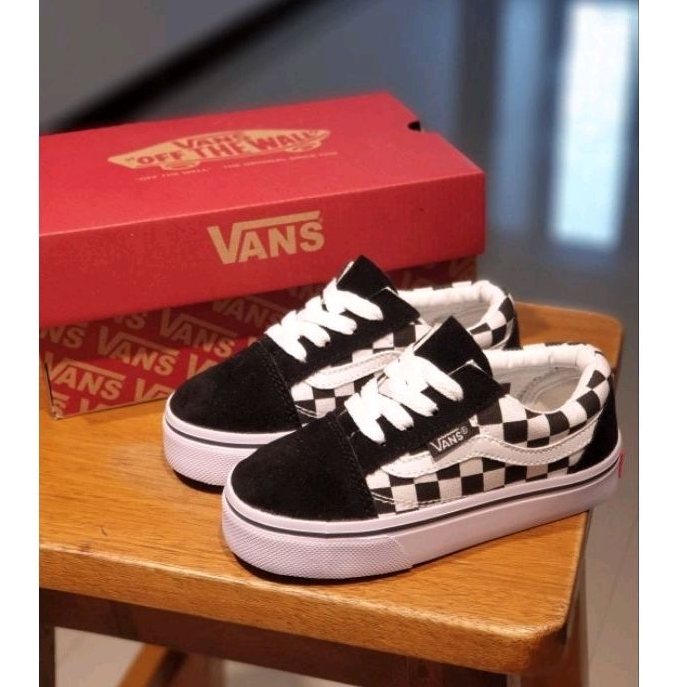 Sepatu Vans Anak Checkerboard Motif Catur Sepatu Sneaker Anak Laki Perempuan Unisex Premium Quality