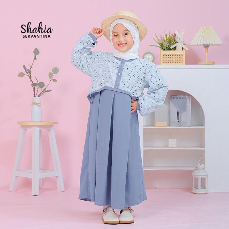 Shahia Servantina - Nancy Dress Gamis Pesta Anak Couple mommy & kids