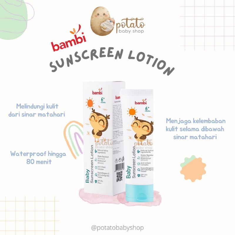 Bambi Baby Sunscreen Lotion - Tabir Surya Bayi