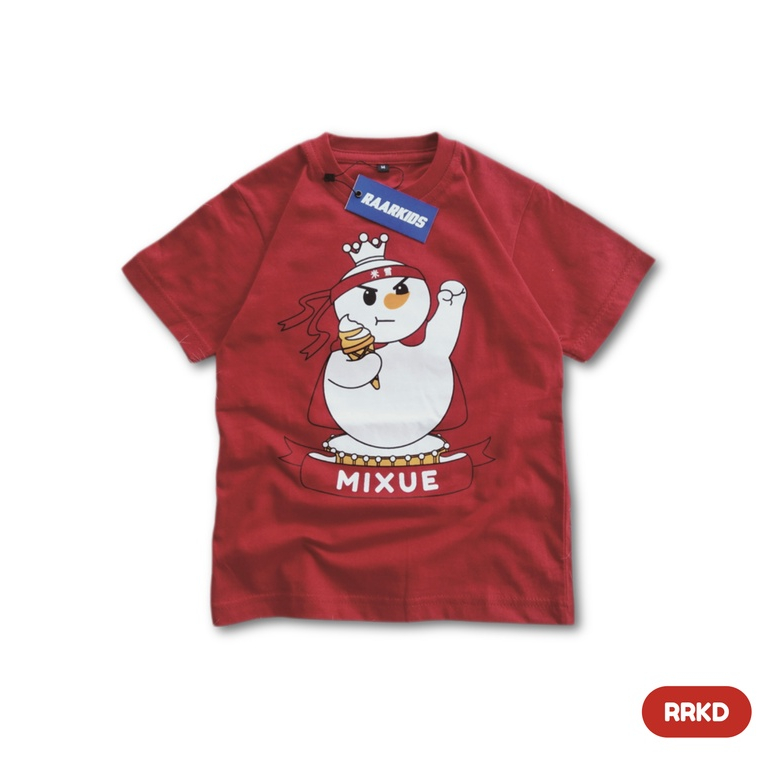 Baju Kaos Mixue Anak Perempuan Laki Laki Karakter Gambar Mixsue Atasan Cewek Cowok Usia 1 8 Tahun Distro Raarkids