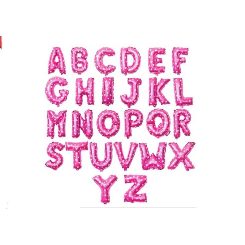 BALON FOIL HURUF 40CM WARNA PINK