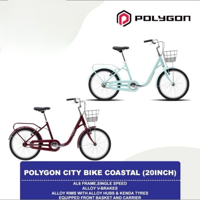 Sepeda Mini 20 Polygon Coastal Keranjang Alloy Alumunium Original
