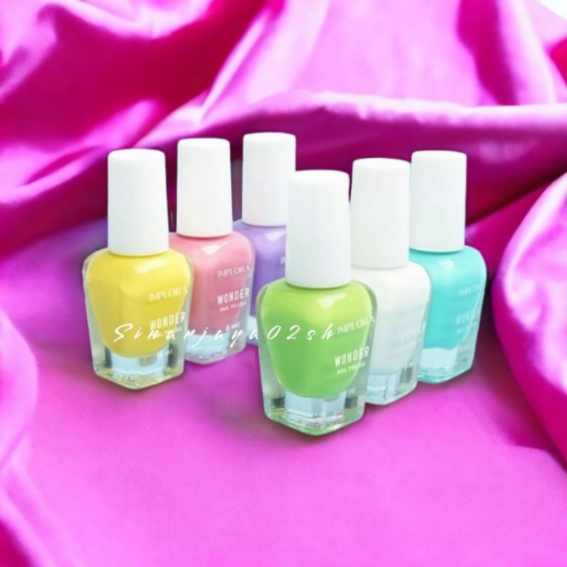 (harga 1pak isi 6) Implora Colorful Nail Polish Original / Kutek Mix Implora