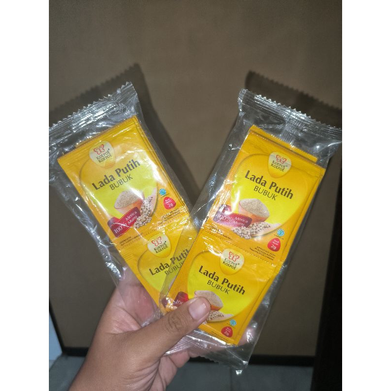 

Promo Lada Bubuk Koepoe kemasan sachet isi 10 x 2 gram