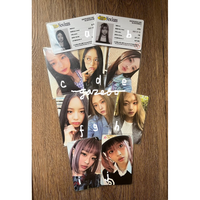 photocard pc new jeans hanni haerin id card idc 1st ep bluebook omg message card mc weverse wv ver a