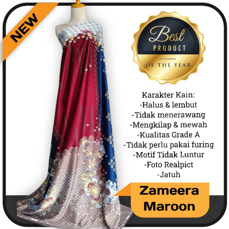 Kain D. Silk motif Zameera harga persetengah meter (0,5 m)