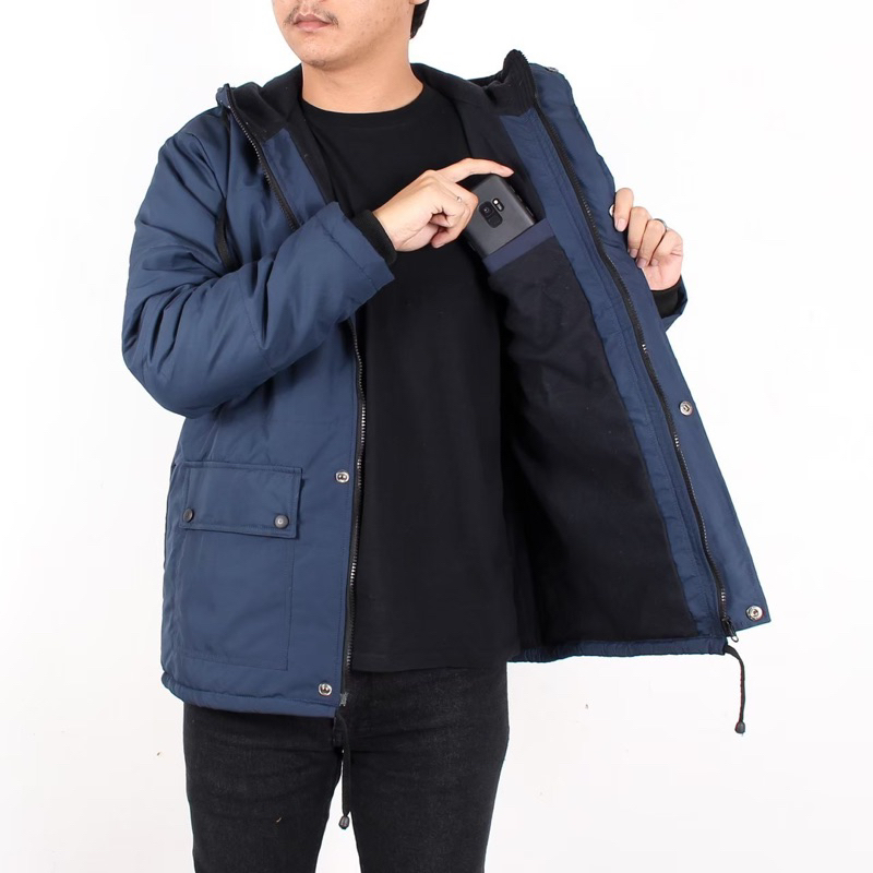 Jacket puffer kembung navy